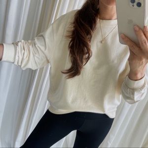 Vintage wash sweatshirt, cream 🍨